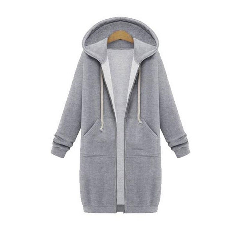 Chic Lange Sweatshirt-Jacke