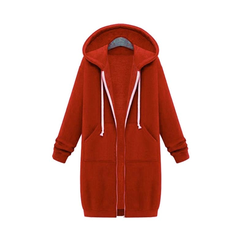 Chic Lange Sweatshirt-Jacke