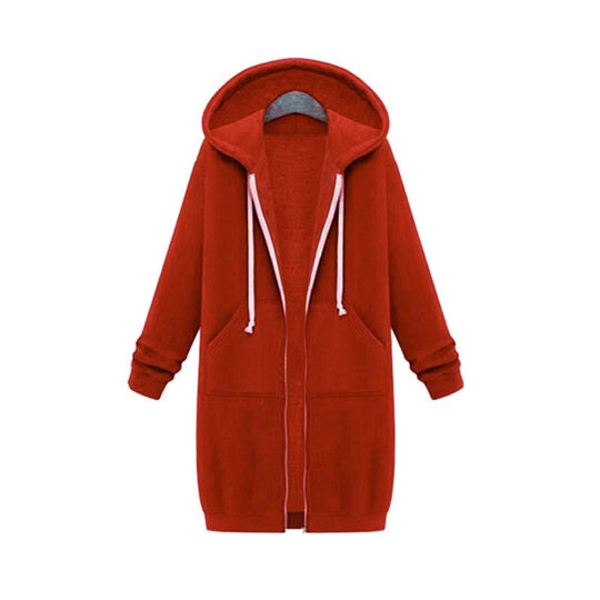 Chic Lange Sweatshirt-Jacke