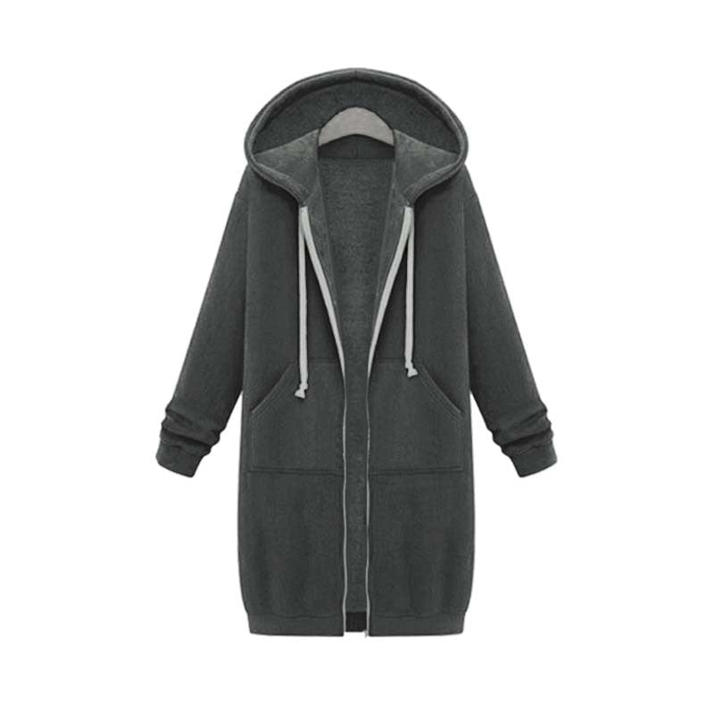 Chic Lange Sweatshirt-Jacke