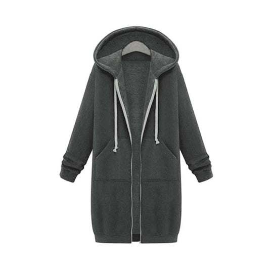 Chic Lange Sweatshirt-Jacke