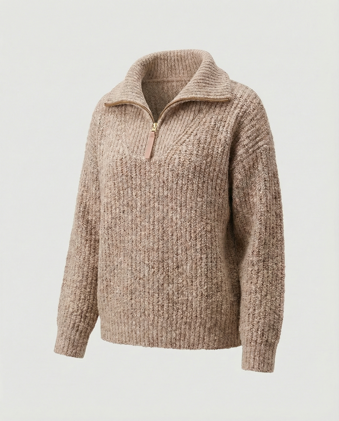 Damen Reißverschluss-Pullover