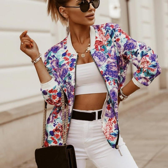 Leichte Blumenjacke