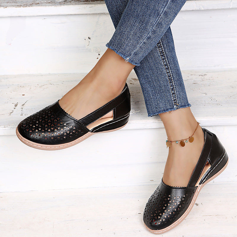 Atmungsaktive Retro Flache Sandalen