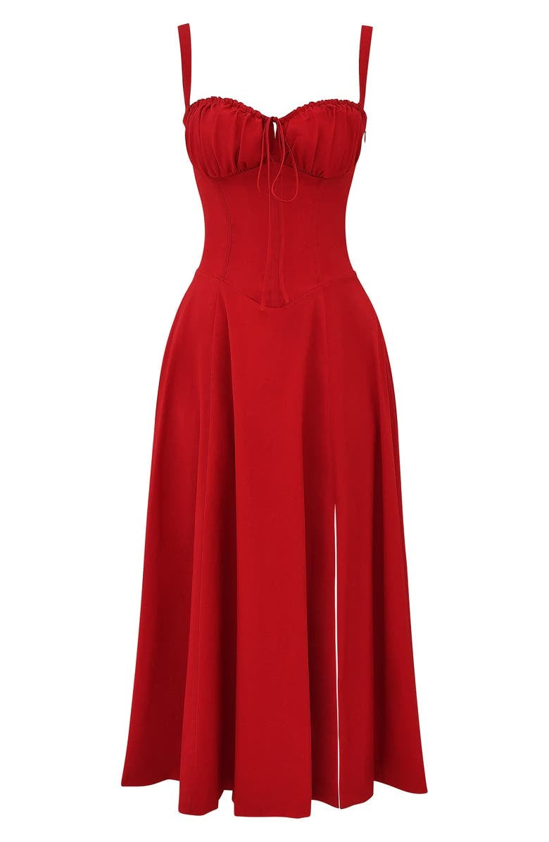 Langes Blumen Korsett Kleid