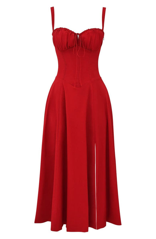 Langes Blumen Korsett Kleid