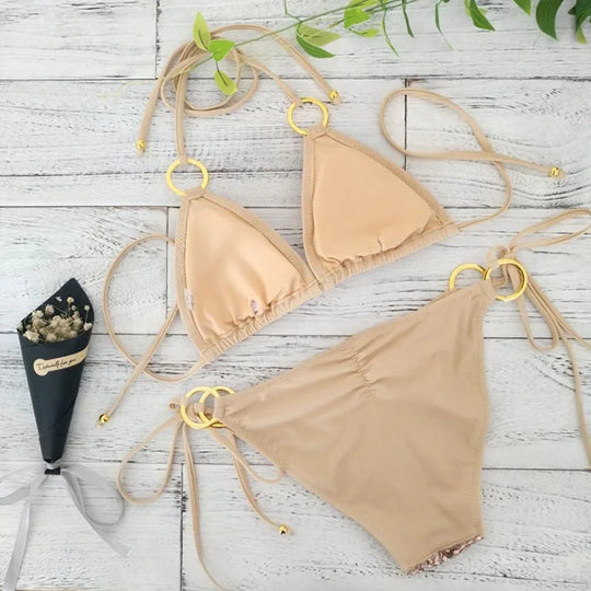 Nord Taschen | Neu Sexy Bikinis Pailletten Goldfarbe Frauen Bandage Bikini Set Push-Up Vorgepolsterter Bh Badeanzug Set Bademode