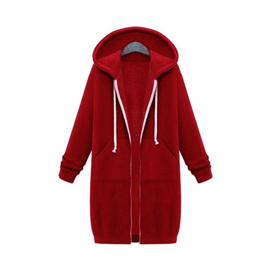 Chic Lange Sweatshirt-Jacke