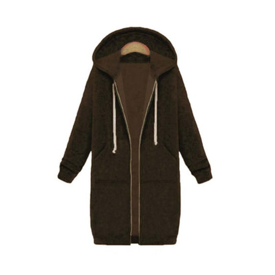 Chic Lange Sweatshirt-Jacke