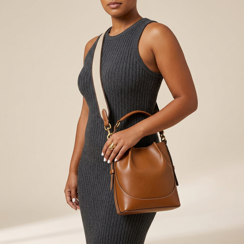 Nord Taschen | Damen Crossbody Eimer Tasche mit Canvas-Träger