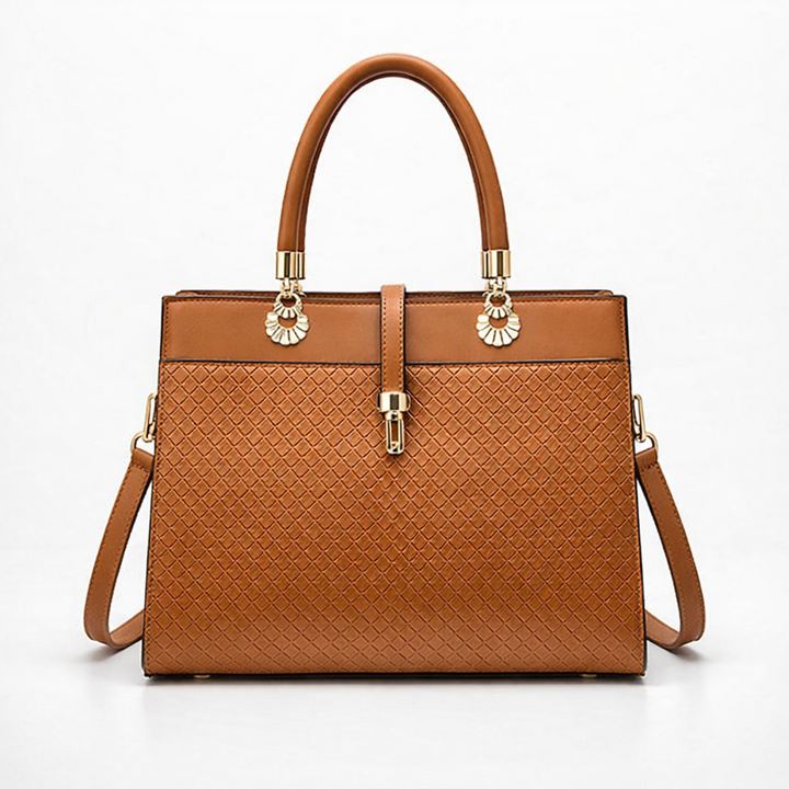 Nord Taschen | Strukturierte vegane Rindsleder Handtasche mit Oberhandgriff