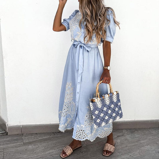 Verspieltes Besticktes Kleid für Damen