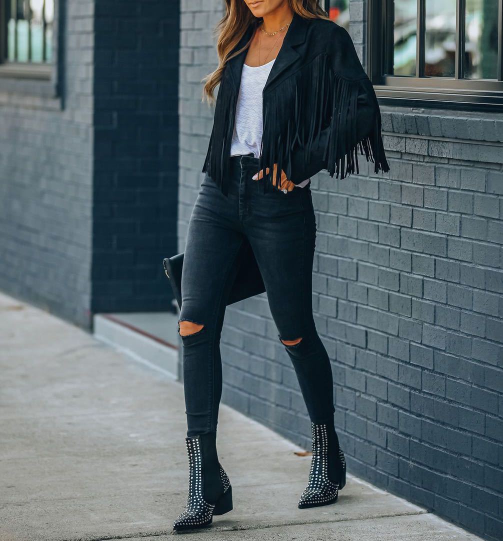 Retro Chic Jacke mit Fransen - Vittorelli
