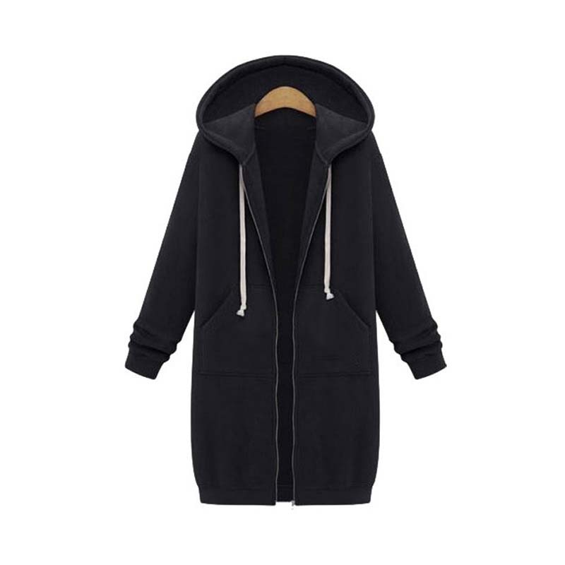 Chic Lange Sweatshirt-Jacke