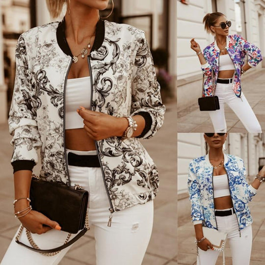 Leichte Blumenjacke