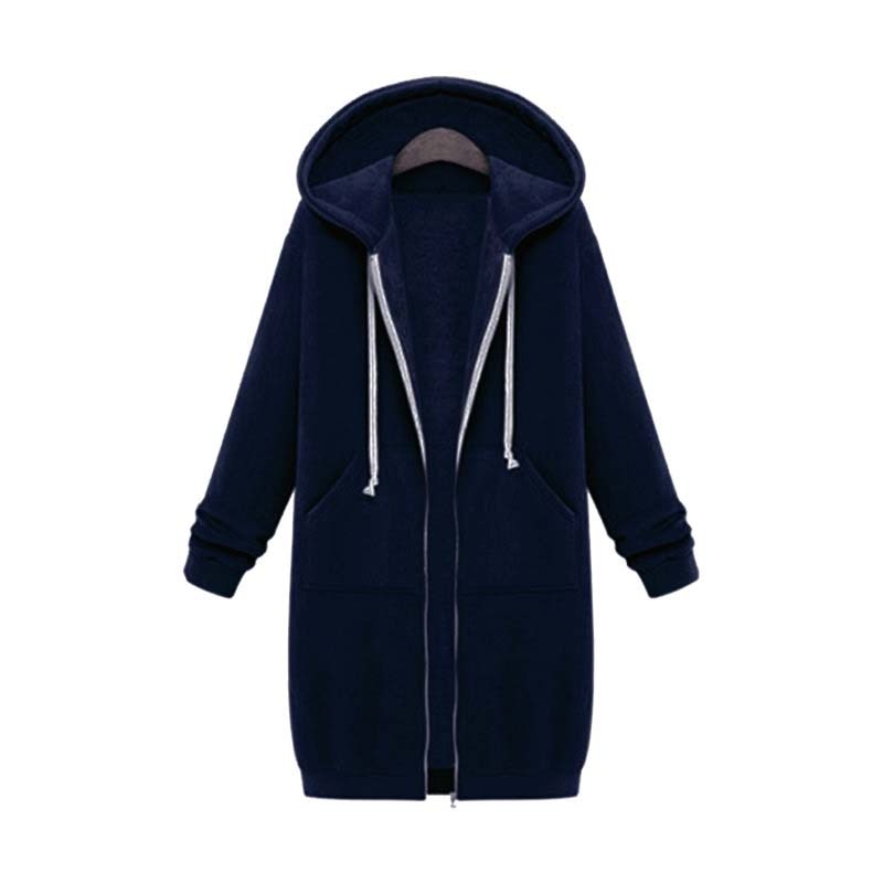 Chic Lange Sweatshirt-Jacke