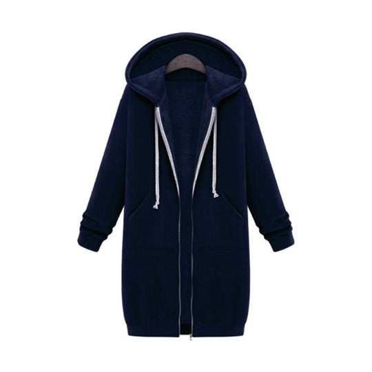 Chic Lange Sweatshirt-Jacke