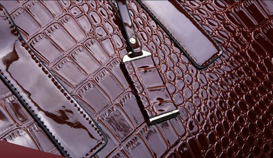 Nord Taschen | Large Capacity Crocodile Patent Leather Handbag