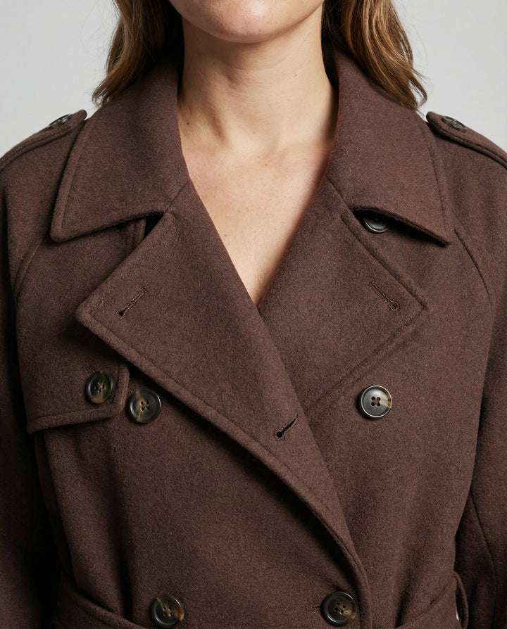 Bequemer Oversized Wollmantel Damen
