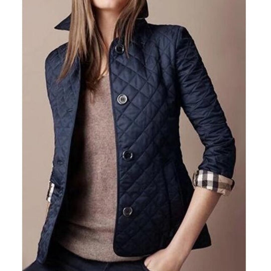 Die Elegante Schlanke Seiden-Baumwoll-Jacke