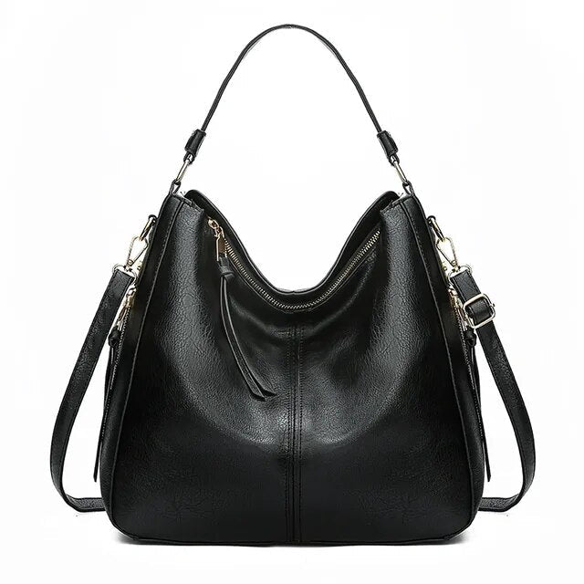 Leder Tasche mit Großer Kapazität und Seitenfächern