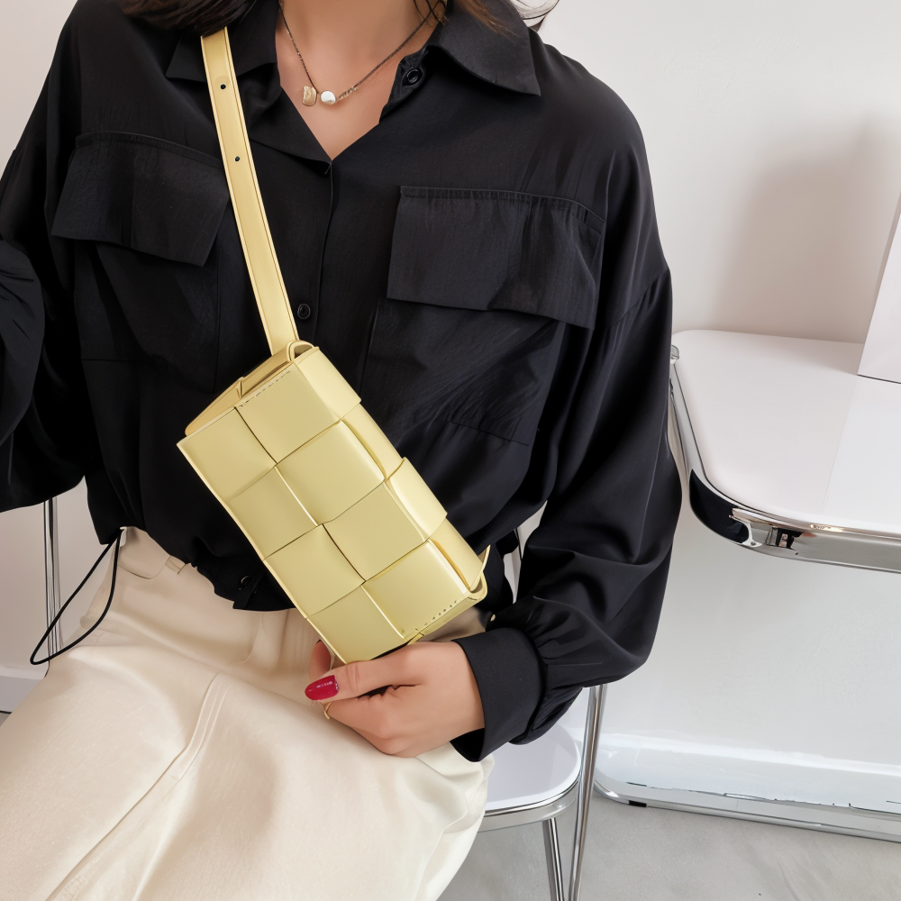 GNord Taschenlockte Umhängetasche Vegan Leder Damen Geflochtene Tasche Frauen