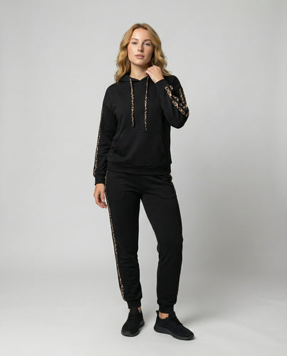 Zebramuster Damen Jogginganzug