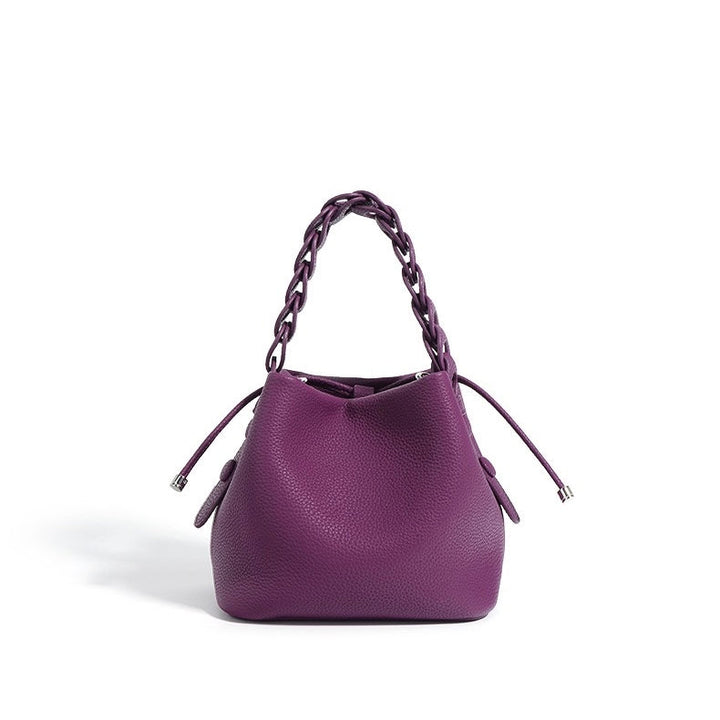 Nord Taschen | Damen Mini-Eimer Tasche mit geflochtenem Oberhandgriff