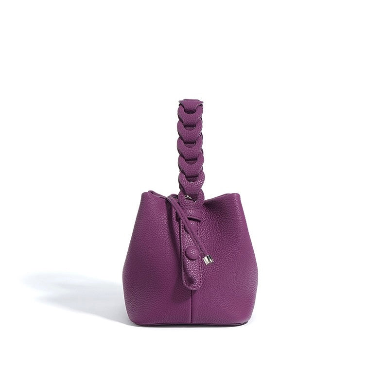 Nord Taschen | Damen Mini-Eimer Tasche mit geflochtenem Oberhandgriff