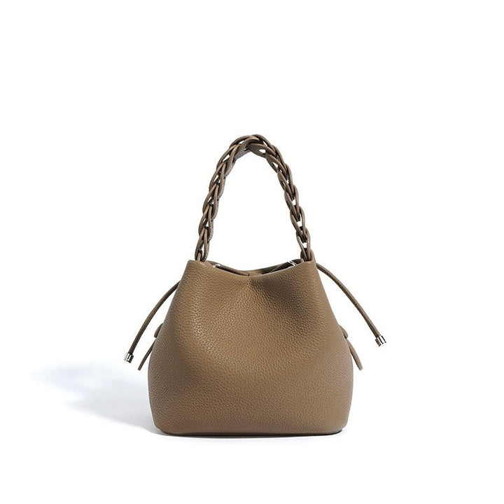 Nord Taschen | Damen Mini-Eimer Tasche mit geflochtenem Oberhandgriff
