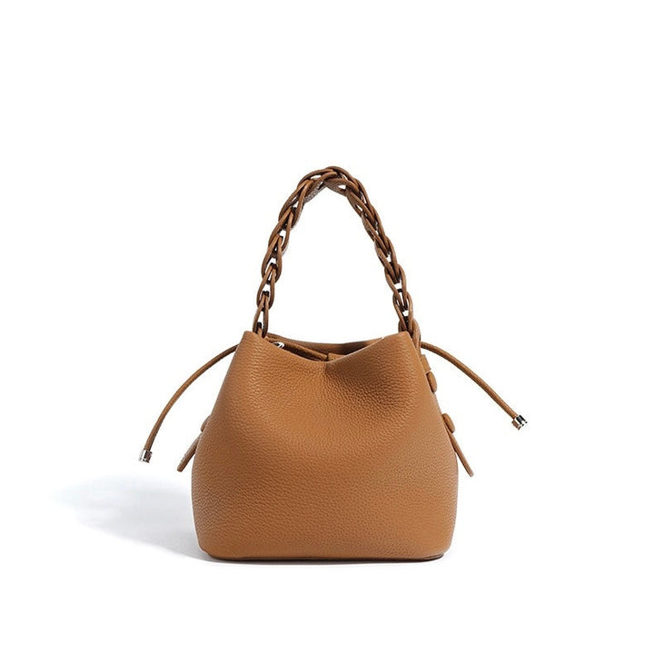 Nord Taschen | Damen Mini-Eimer Tasche mit geflochtenem Oberhandgriff