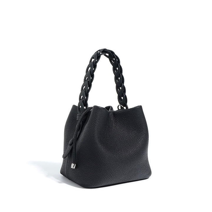 Nord Taschen | Damen Mini-Eimer Tasche mit geflochtenem Oberhandgriff