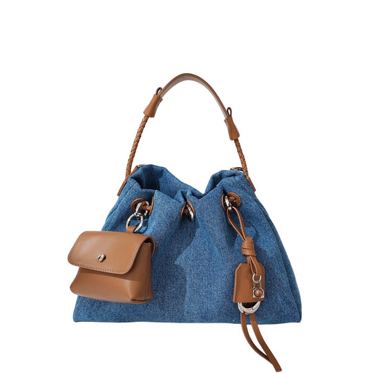 Nord Taschen | Damen Bucket Bag mit Kordelzug, Schultertasche mit Mini-Tasche & Crossbody-Trageriemen