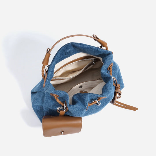 Nord Taschen | Damen Bucket Bag mit Kordelzug, Schultertasche mit Mini-Tasche & Crossbody-Trageriemen
