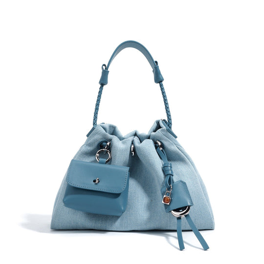 Nord Taschen | Damen Bucket Bag mit Kordelzug, Schultertasche mit Mini-Tasche & Crossbody-Trageriemen