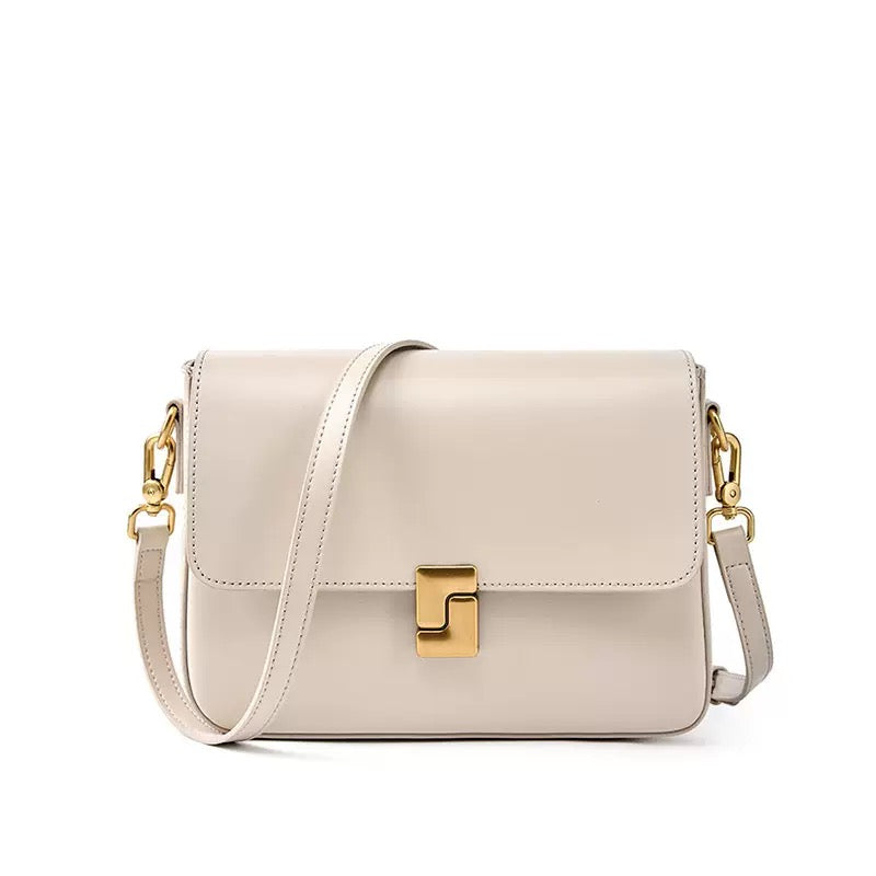 Nord Taschen | Damen Schultertasche mit goldener Drehverschluss-Schließe