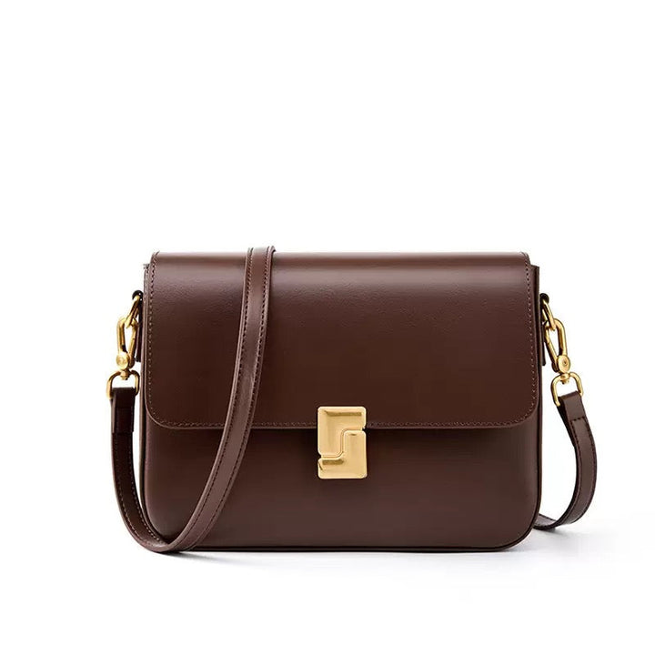 Nord Taschen | Damen Schultertasche mit goldener Drehverschluss-Schließe