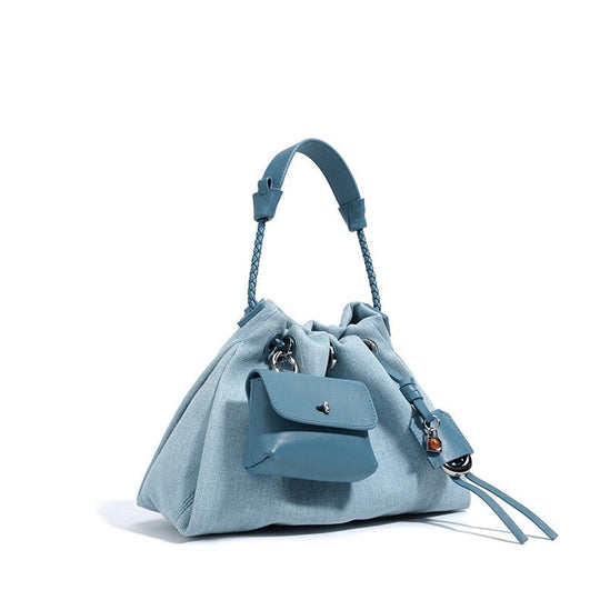 Nord Taschen | Damen Bucket Bag mit Kordelzug, Schultertasche mit Mini-Tasche & Crossbody-Trageriemen