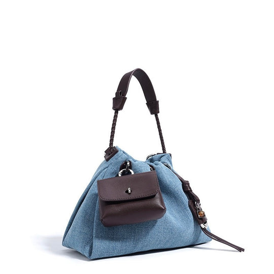 Nord Taschen | Damen Bucket Bag mit Kordelzug, Schultertasche mit Mini-Tasche & Crossbody-Trageriemen
