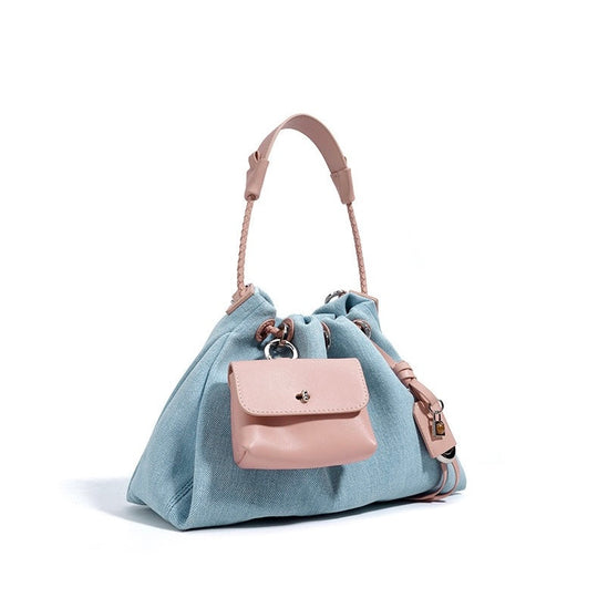 Nord Taschen | Damen Bucket Bag mit Kordelzug, Schultertasche mit Mini-Tasche & Crossbody-Trageriemen