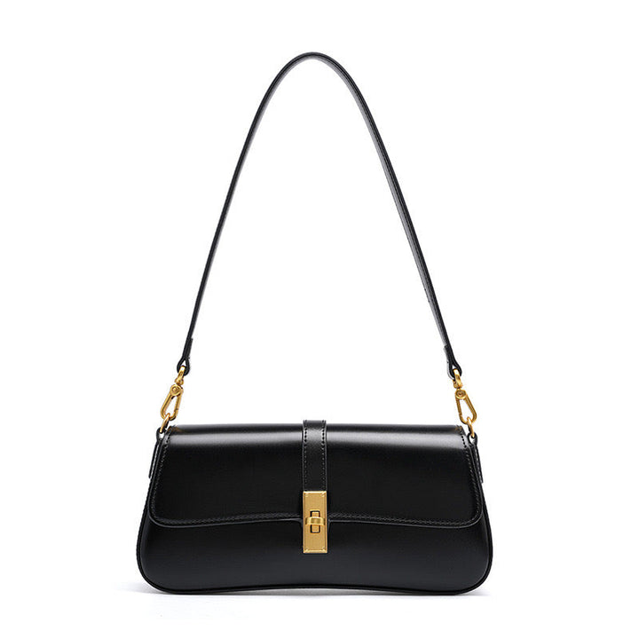 Nord Taschen | Damen Baguette Tasche mit goldener Drehverschluss