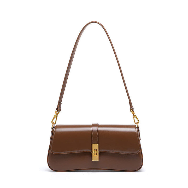 Nord Taschen | Damen Baguette Tasche mit goldener Drehverschluss