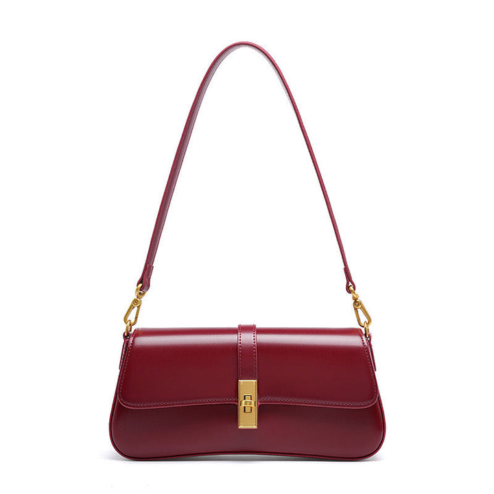 Nord Taschen | Damen Baguette Tasche mit goldener Drehverschluss