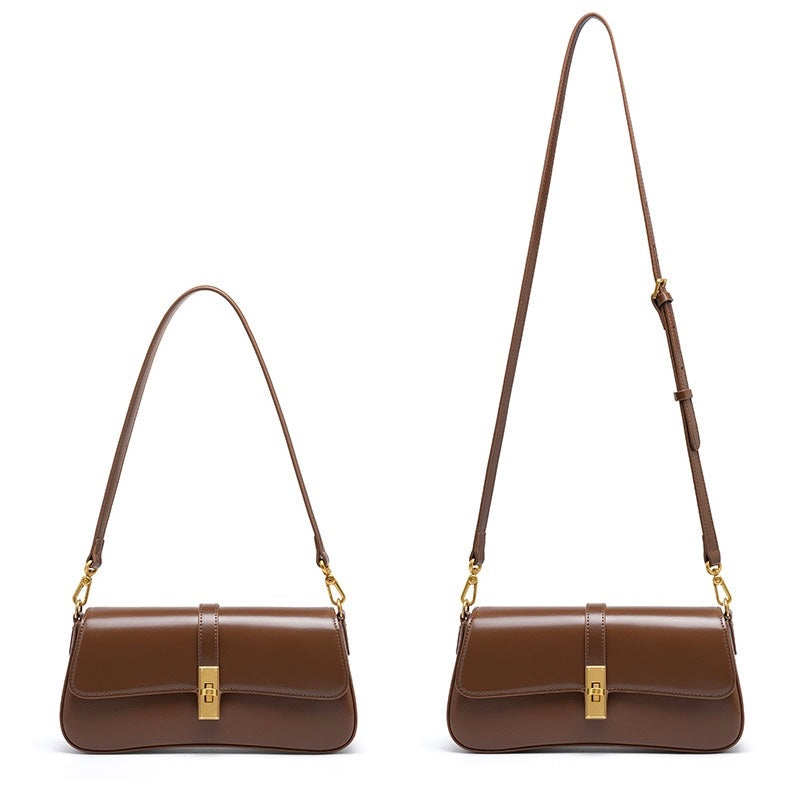 Nord Taschen | Damen Baguette Tasche mit goldener Drehverschluss