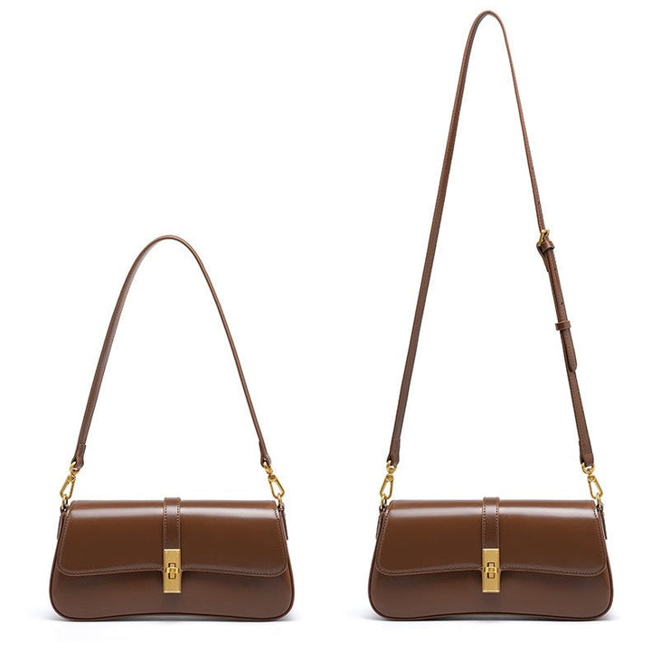 Nord Taschen | Damen Baguette Tasche mit goldener Drehverschluss