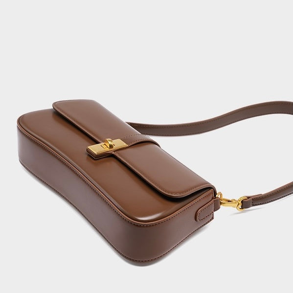 Nord Taschen | Damen Baguette Tasche mit goldener Drehverschluss