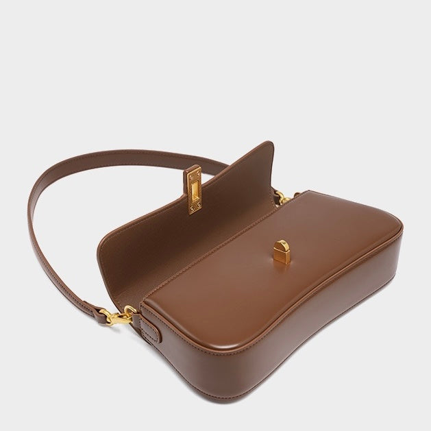 Nord Taschen | Damen Baguette Tasche mit goldener Drehverschluss