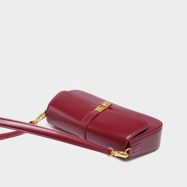 Nord Taschen | Damen Baguette Tasche mit goldener Drehverschluss
