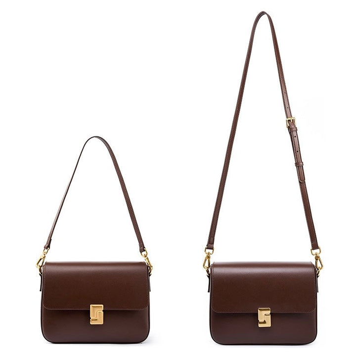 Nord Taschen | Damen Schultertasche mit goldener Drehverschluss-Schließe