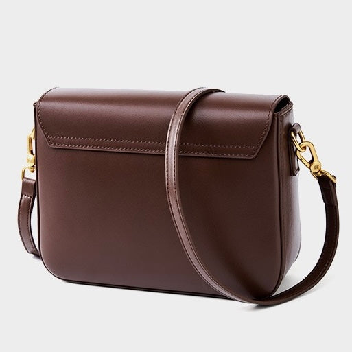 Nord Taschen | Damen Schultertasche mit goldener Drehverschluss-Schließe